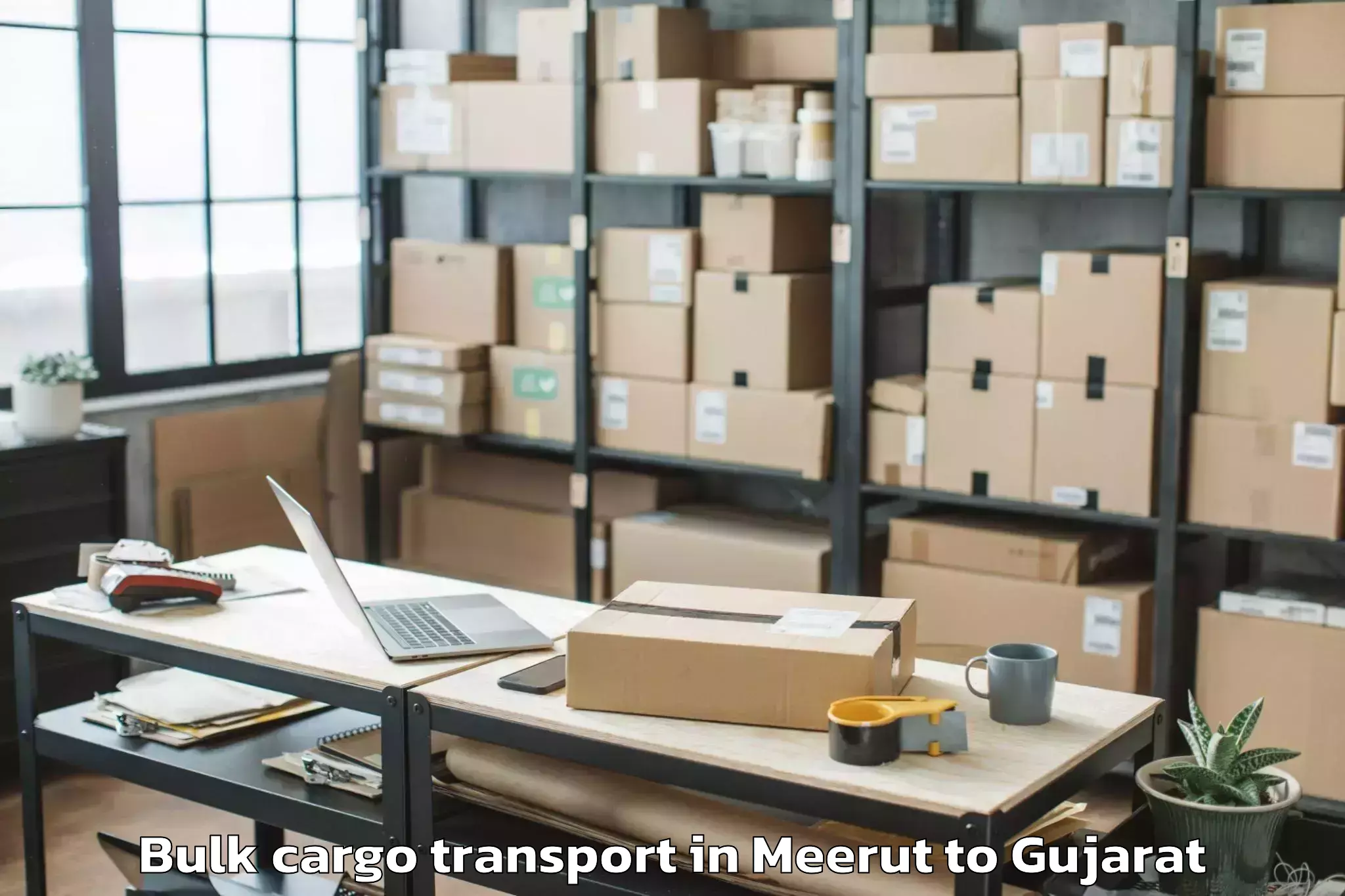 Top Meerut to Kotda Sangani Bulk Cargo Transport Available